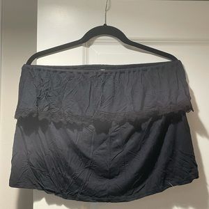 Navy Blue Bandeau Crop Top